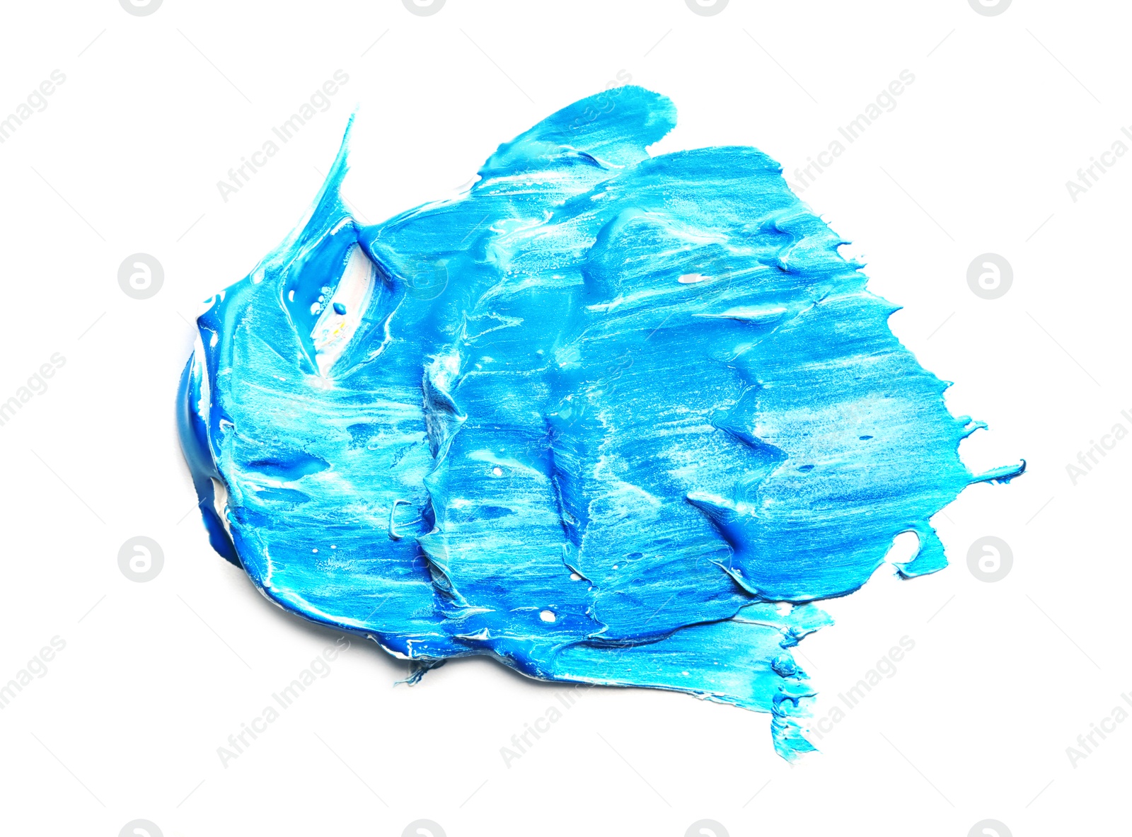 Photo of Paint stroke drawn with brush on white background