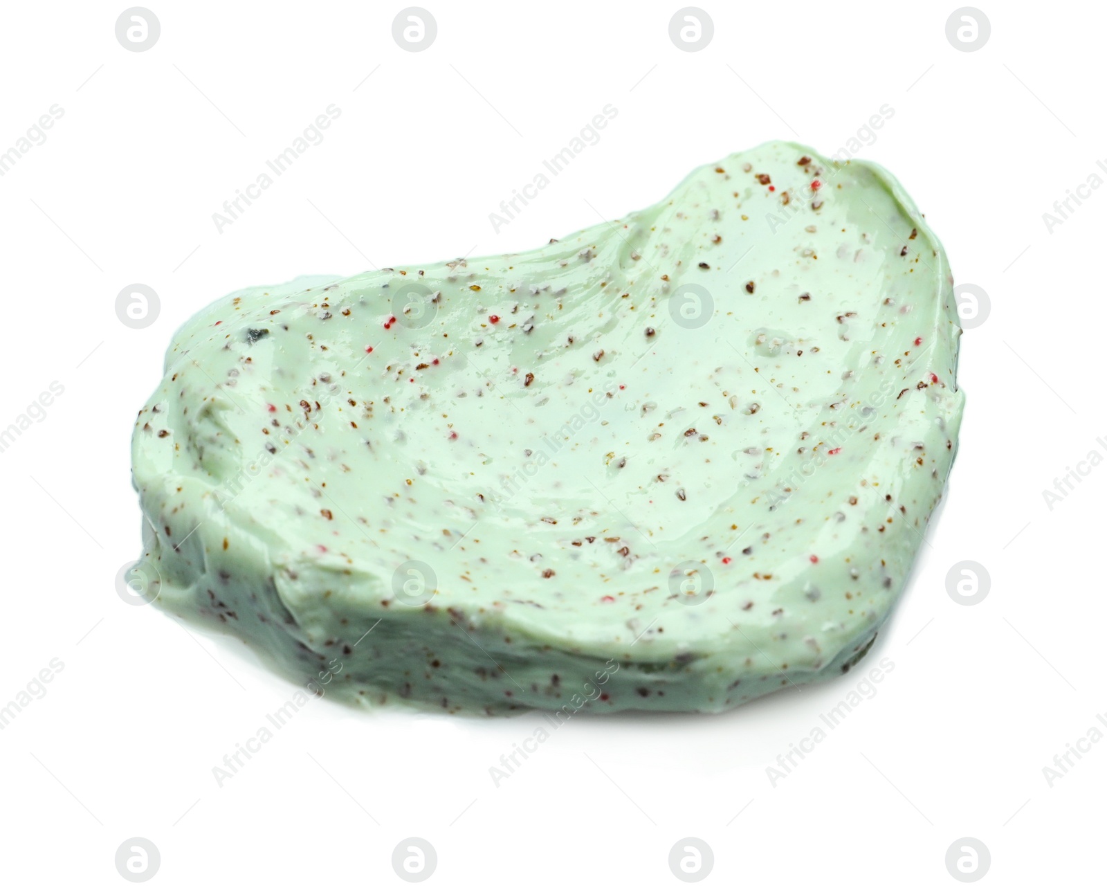 Photo of Sample of natural scrub on white background