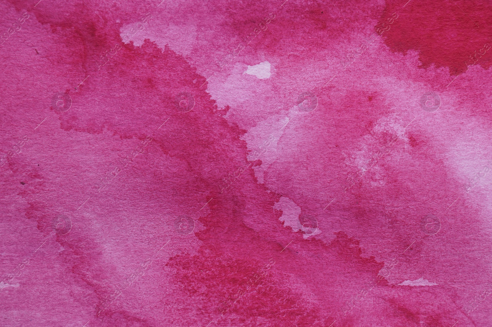 Photo of Abstract pink watercolor painting as background, top view