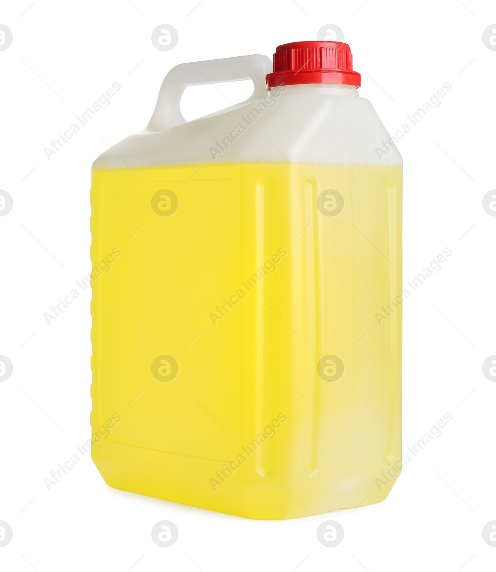 Photo of Blank canister of car product isolated on white