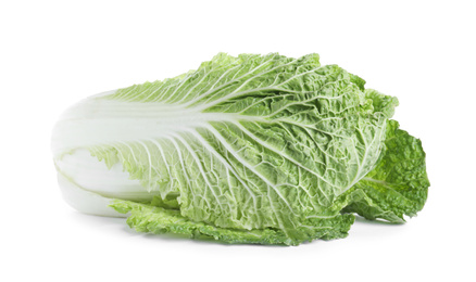 Photo of Fresh ripe Chinese cabbage isolated on white