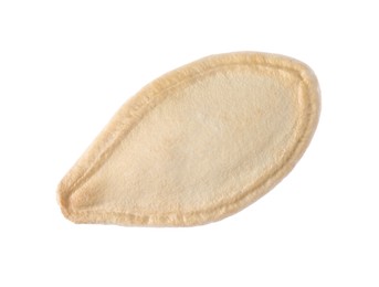 Photo of One dried pumpkin seed isolated on white
