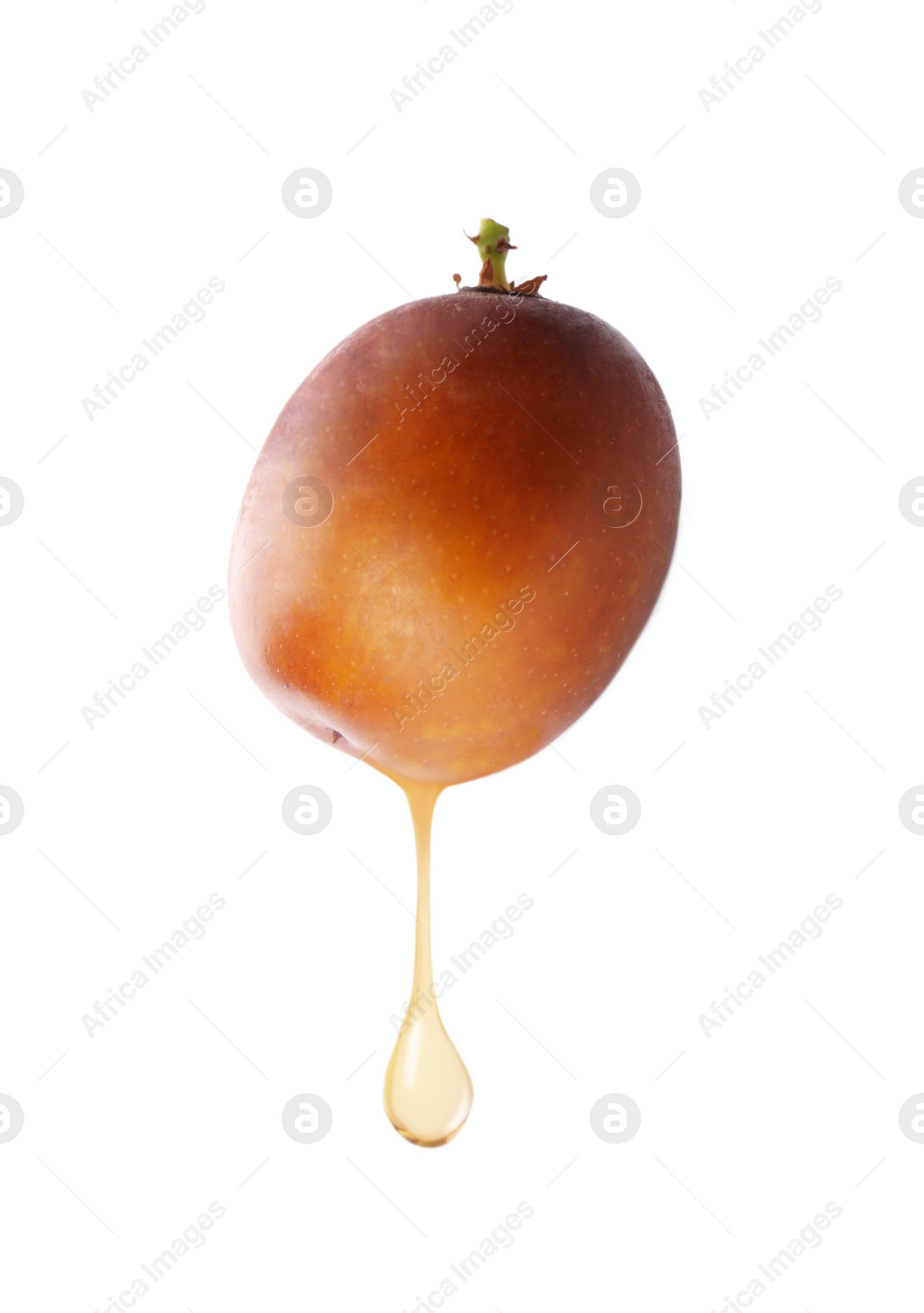 Image of Fresh ripe palm oil fruit on white background