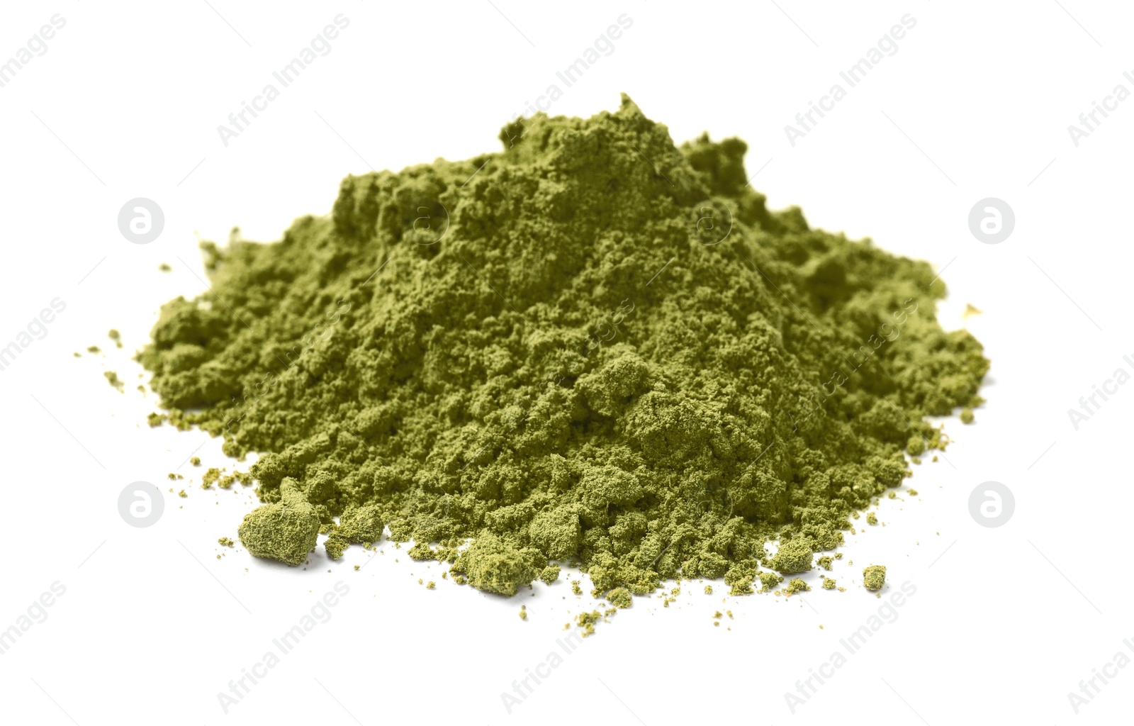 Photo of Heap of henna powder isolated on white