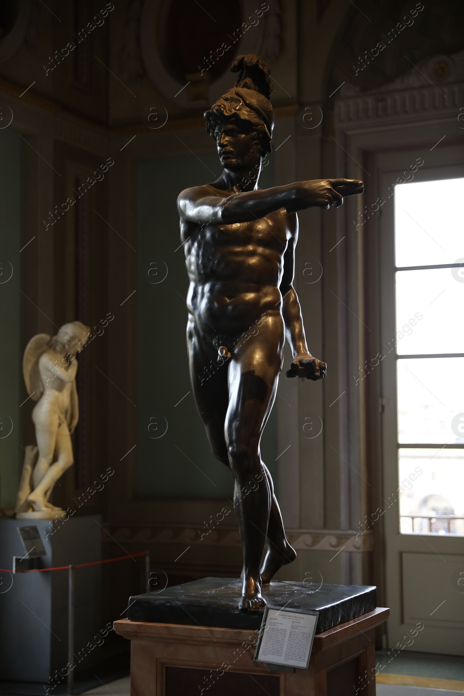 Photo of Florence, Italy - February 8, 2024: Statue "Mars gradivus" by Bartolomeo Ammannati at Uffizi gallery