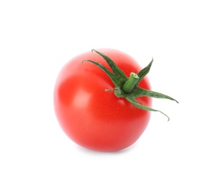 Photo of Fresh ripe whole tomato on white background