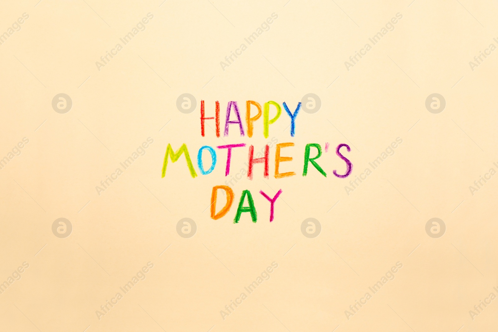 Photo of Handmade greeting card for Mother's Day on light blue background, top view