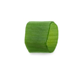 Photo of Piece of fresh green onion isolated on white