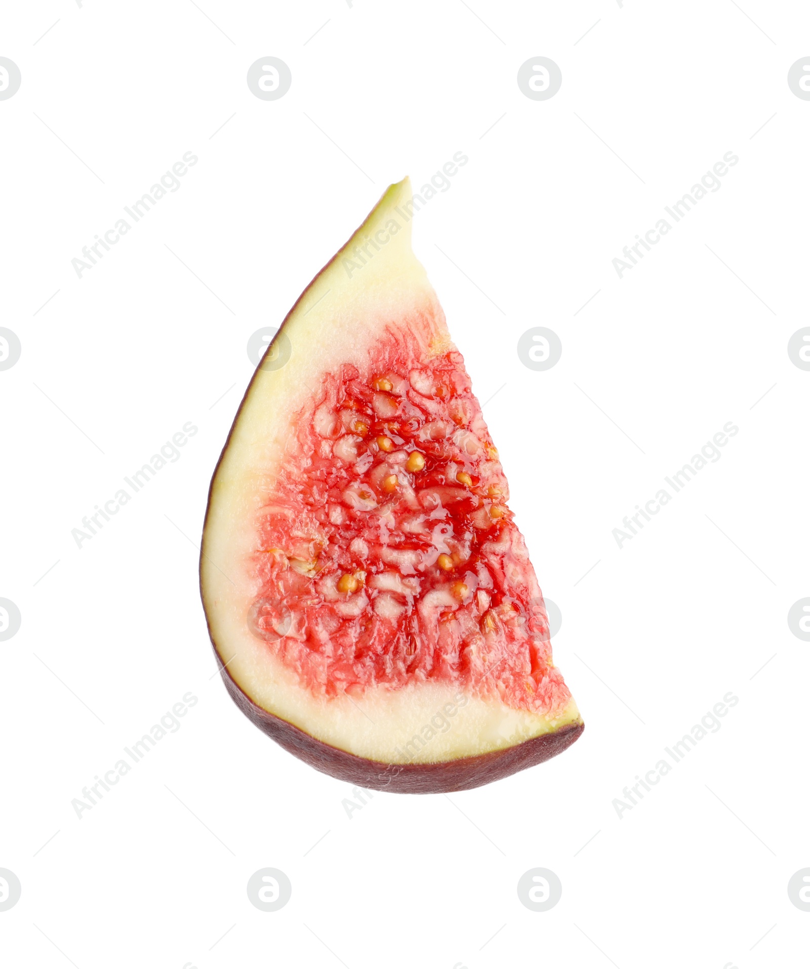 Photo of Piece of fresh fig isolated on white