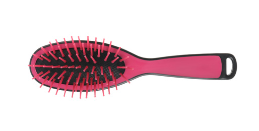 New modern hair brush isolated on white