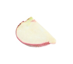 Piece of fresh ripe turnip on white background