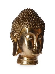Photo of Beautiful golden Buddha sculpture isolated on white