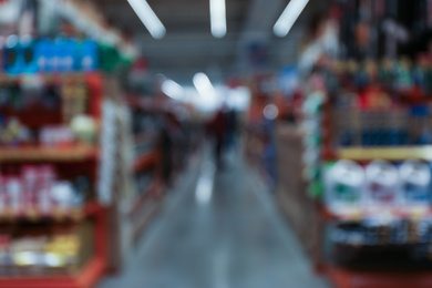 Photo of Blurred view of shopping mall interior. Bokeh effect