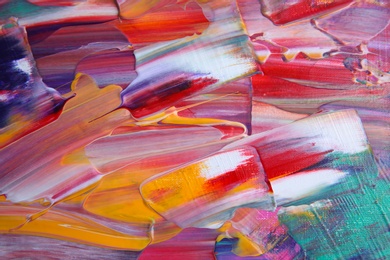 Photo of Abstract acrylic paint as background, top view