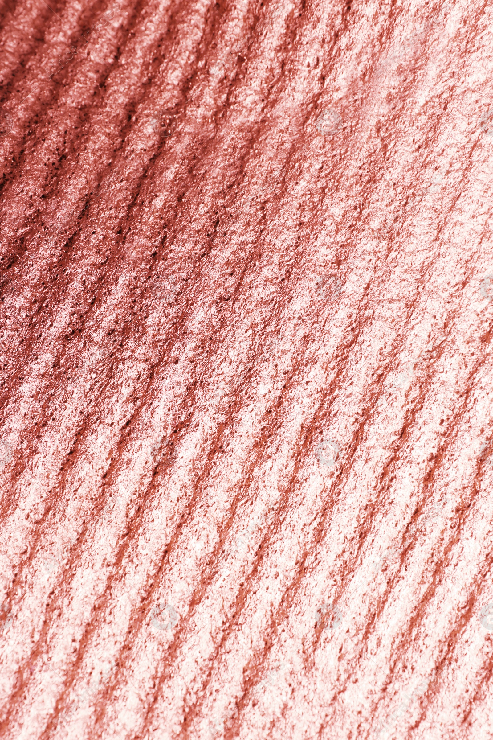 Image of Corrugated rose gold texture as background, top view