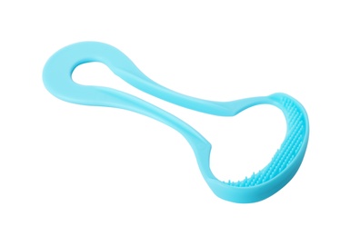 New tongue cleaner for oral care on white background