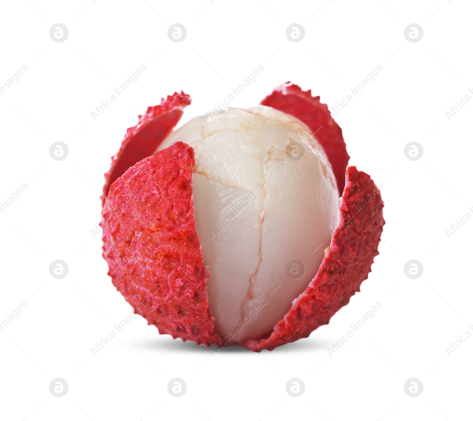 Photo of Whole ripe lychee fruit isolated on white