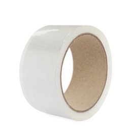 Photo of Roll of adhesive tape isolated on white