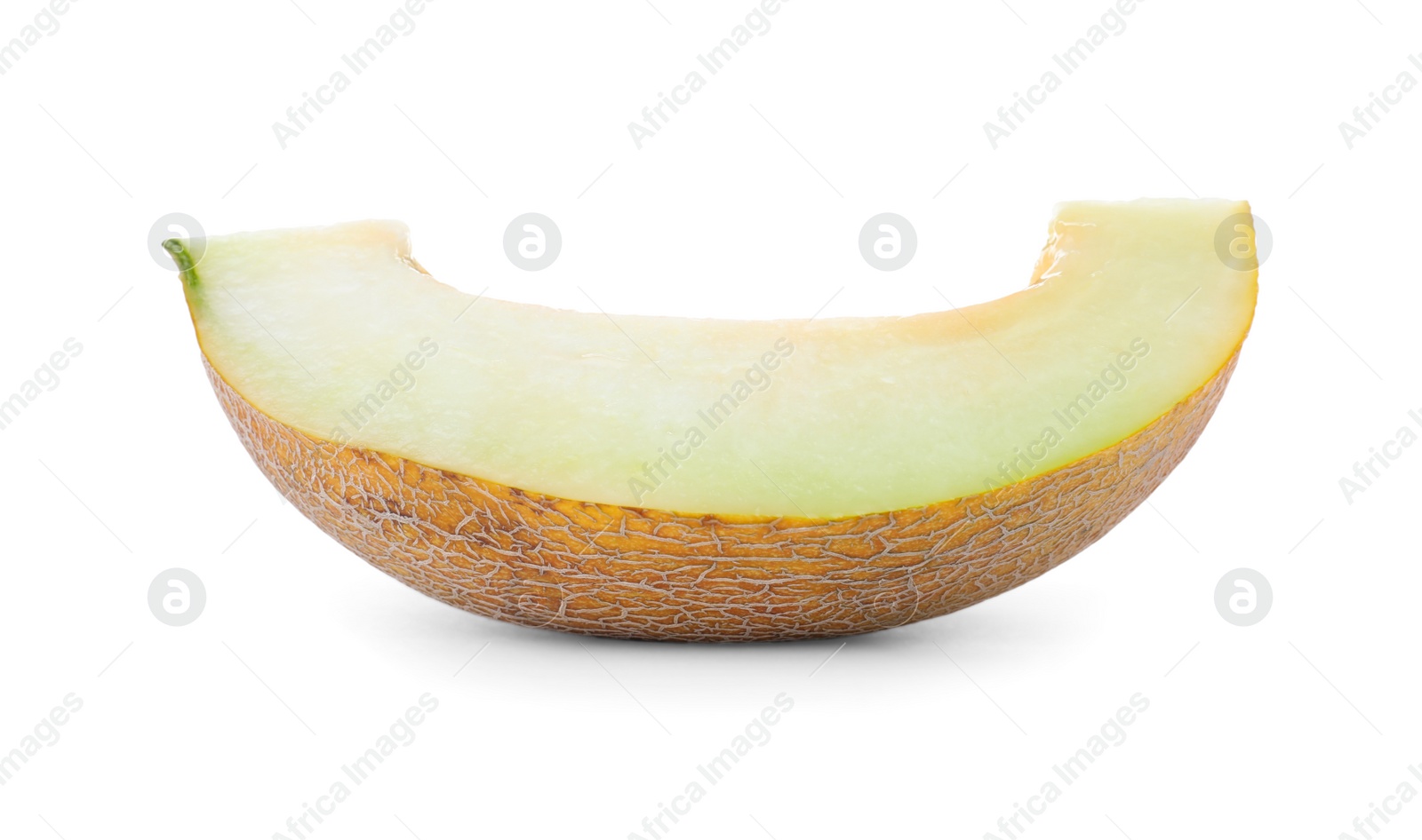 Photo of Piece of delicious honeydew melon isolated on white