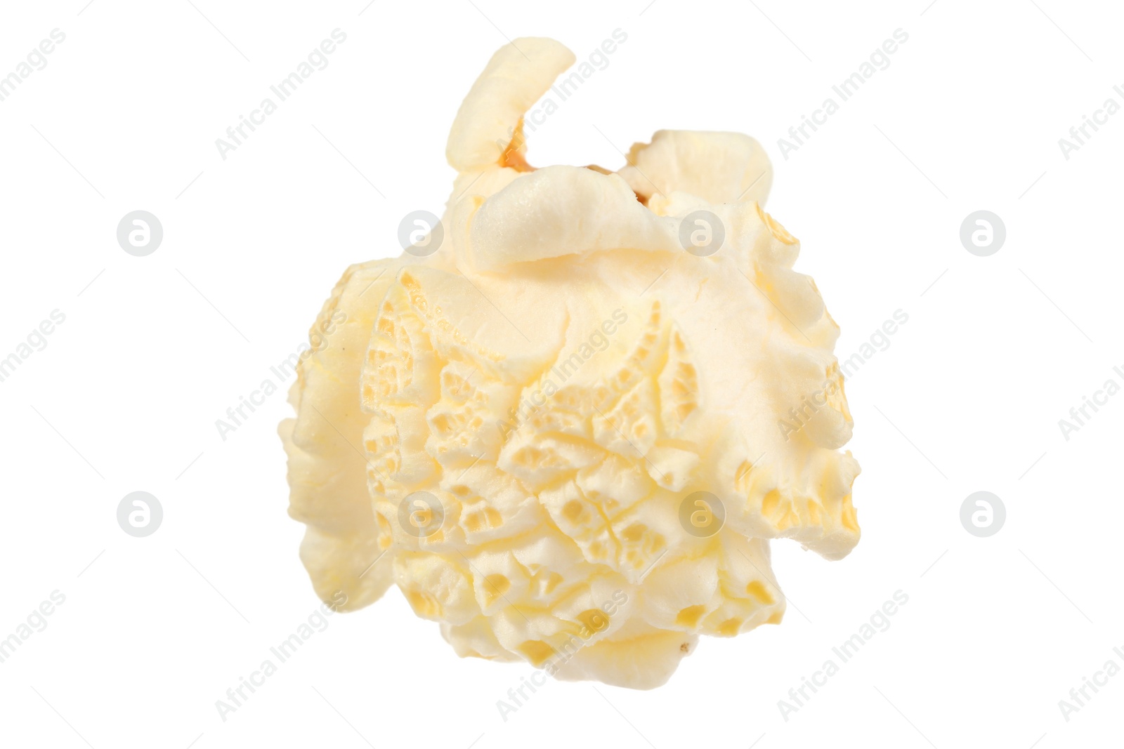 Photo of Kernel of tasty fresh popcorn isolated on white