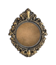 Image of Beautiful empty vintage frame isolated on white