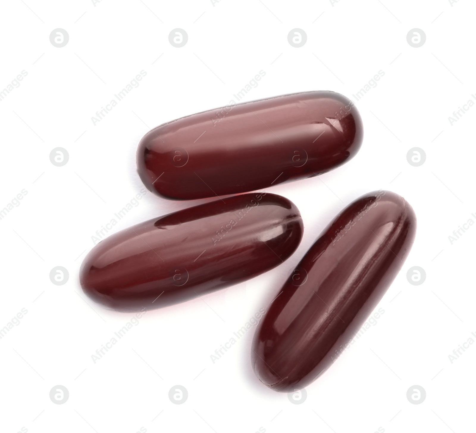 Photo of Color pills on white background, top view. Medical treatment