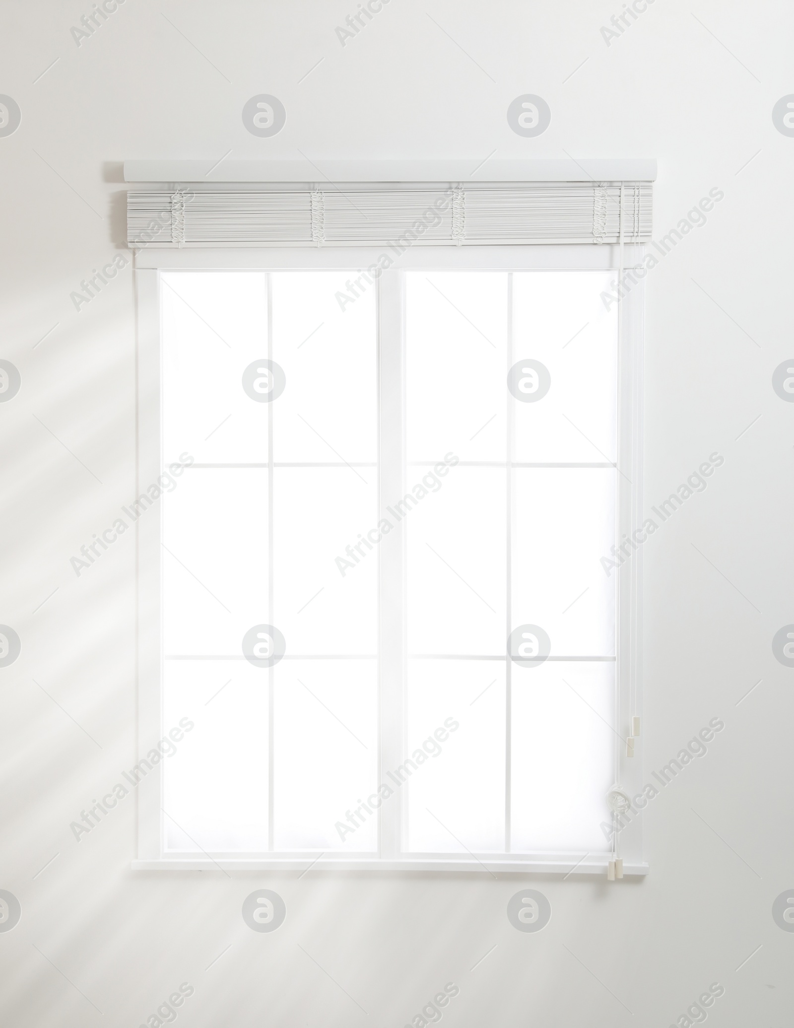 Photo of Modern window with open blinds in room