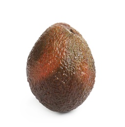 Ripe fresh avocado on white background