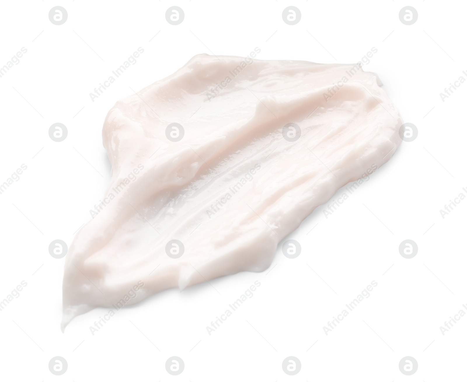 Photo of Sample of face cream on white background