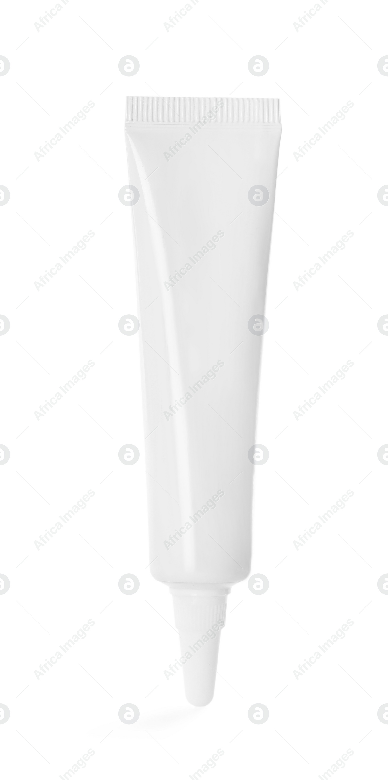 Photo of Blank tube of cosmetic product isolated on white