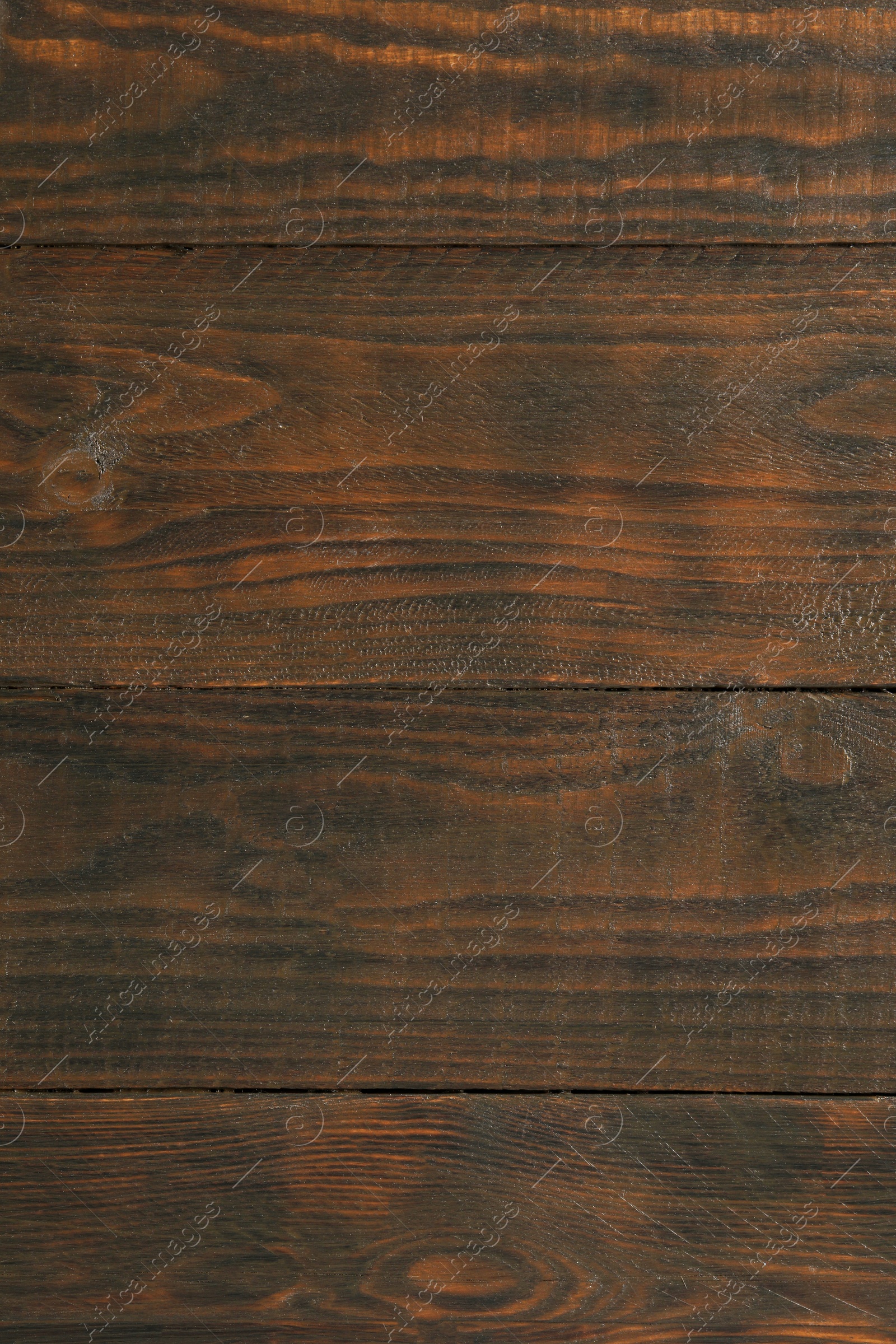 Photo of Texture of dark wooden surface as background, closeup