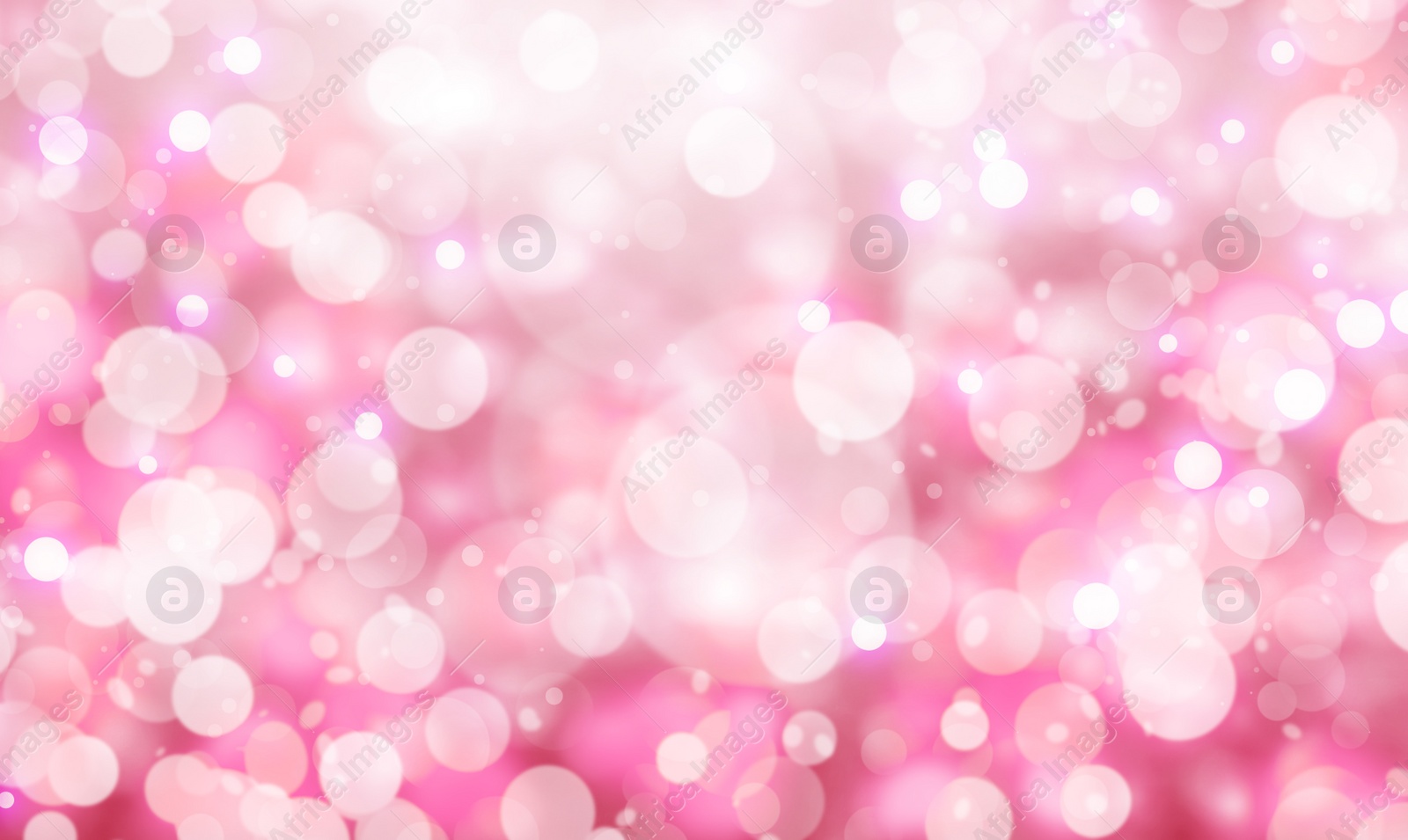 Image of Blurred view of beautiful Christmas lights, bokeh effect