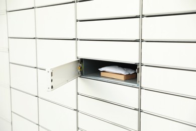 Parcels in locker of automated postal box
