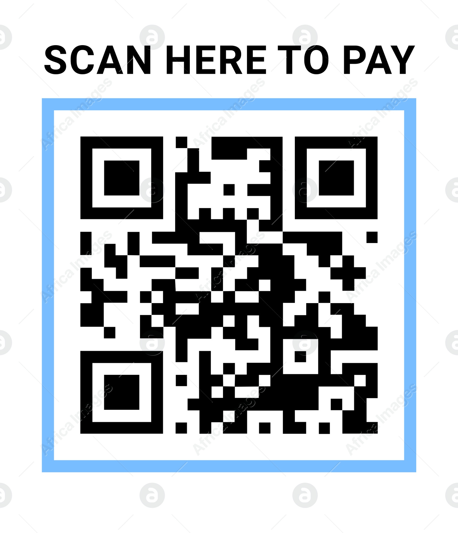 Illustration of Scan QR code for contactless payment, illustration