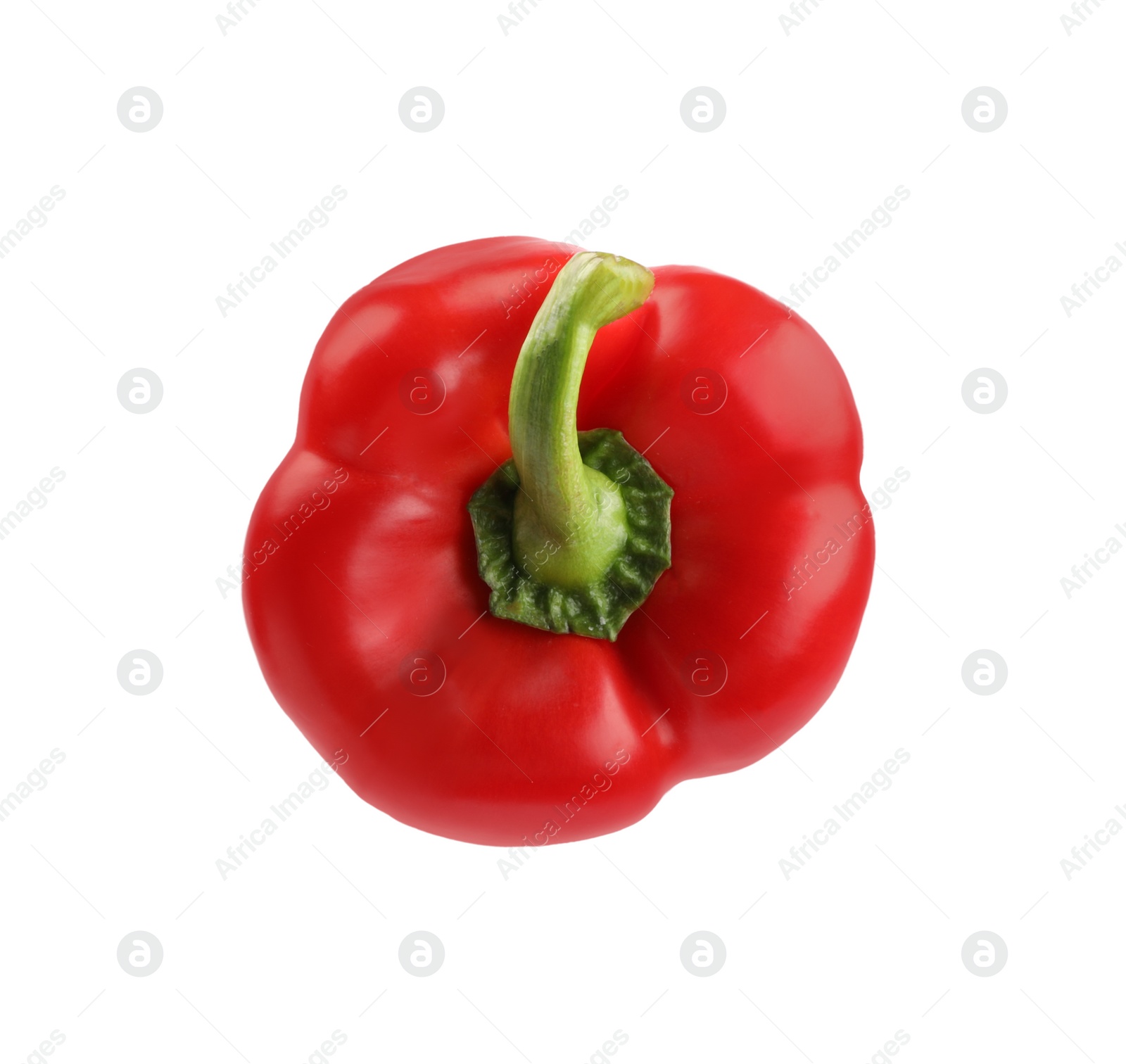 Photo of Ripe red bell pepper isolated on white