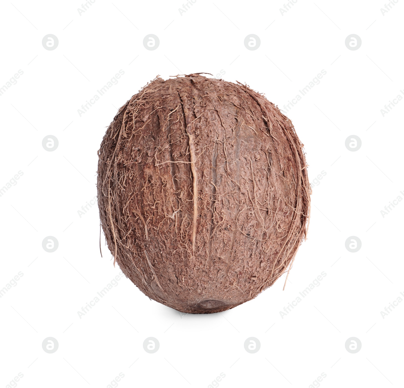 Photo of Delicious coconut isolated on white. Exotic fruit
