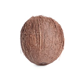 Delicious coconut isolated on white. Exotic fruit