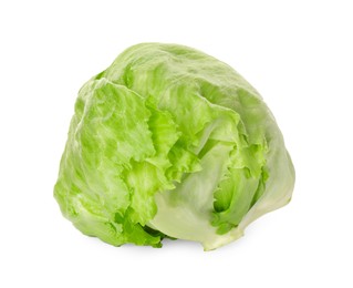 Fresh green iceberg lettuce isolated on white