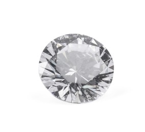 Photo of One beautiful shiny diamond isolated on white