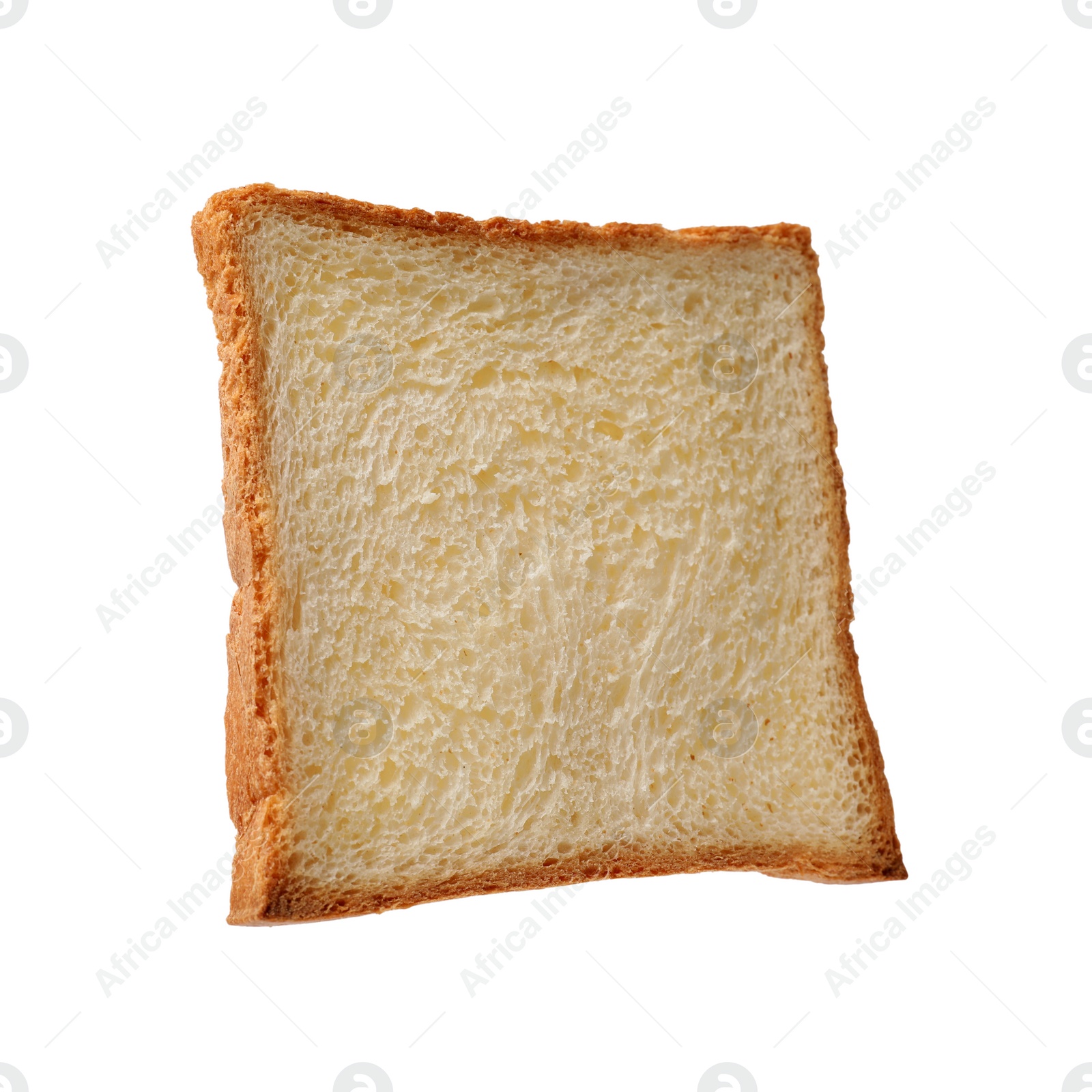 Photo of One piece of fresh toast bread isolated on white