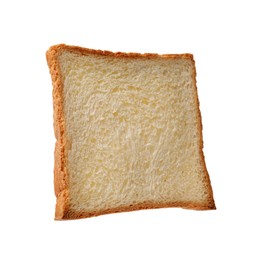 Photo of One piece of fresh toast bread isolated on white