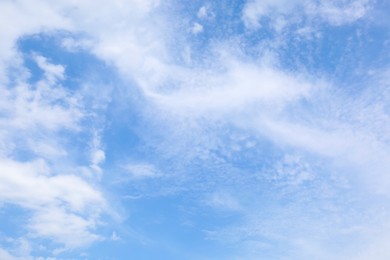 Beautiful blue sky covered with clouds as background