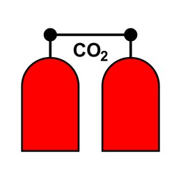 International Maritime Organization (IMO) sign, illustration. CO2 release station