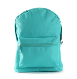 Bright color backpack isolated on white. School stationery