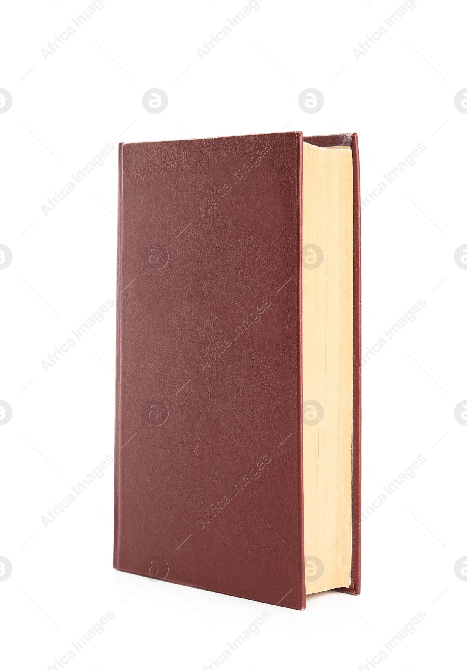 Photo of Closed color hardcover book isolated on white