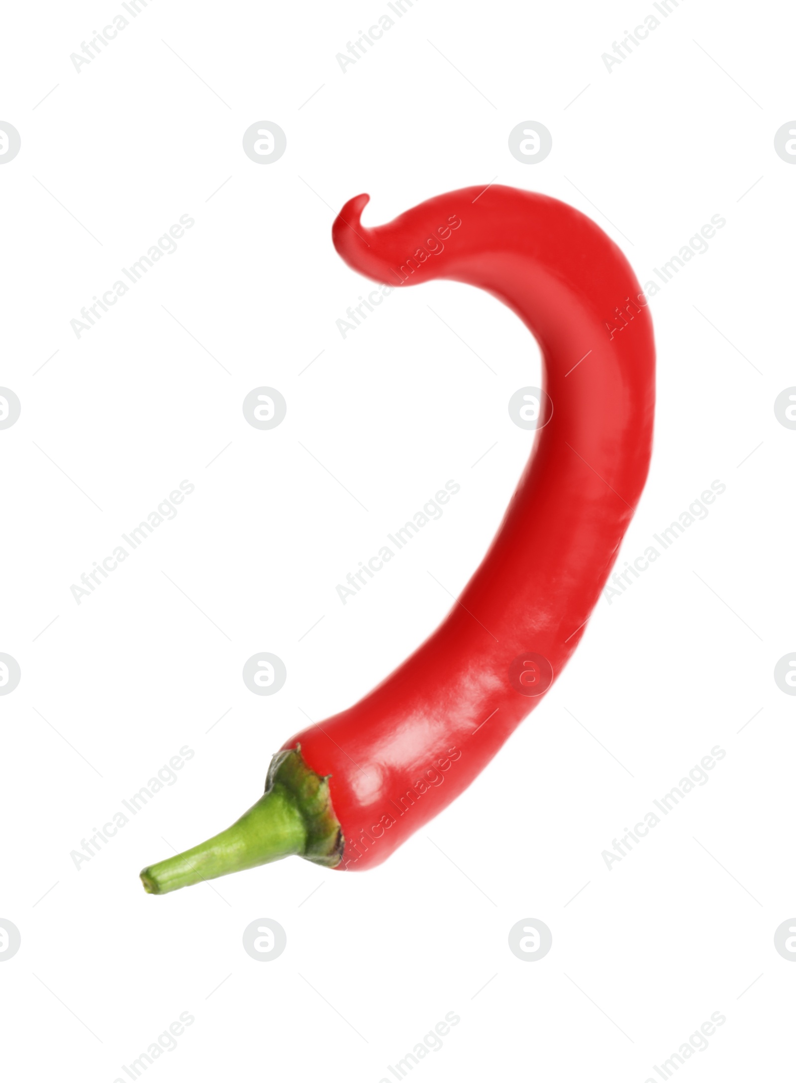 Photo of Red hot chili pepper isolated on white