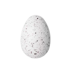 Photo of One painted Easter egg isolated on white