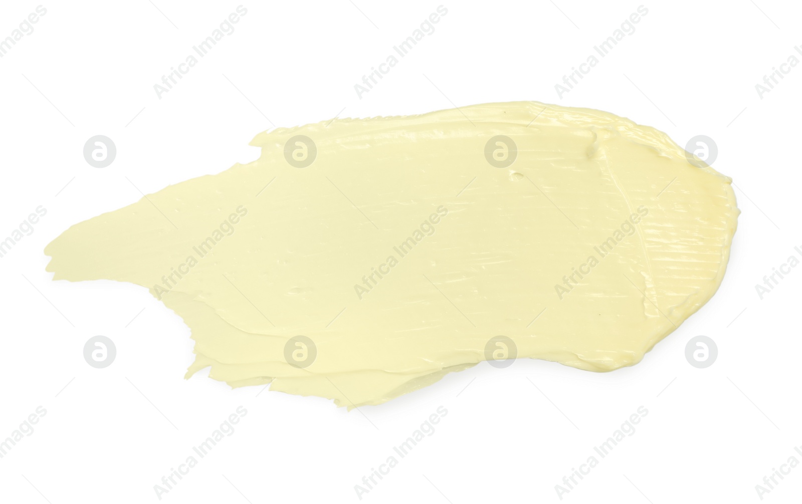 Photo of Tasty butter on white background, top view