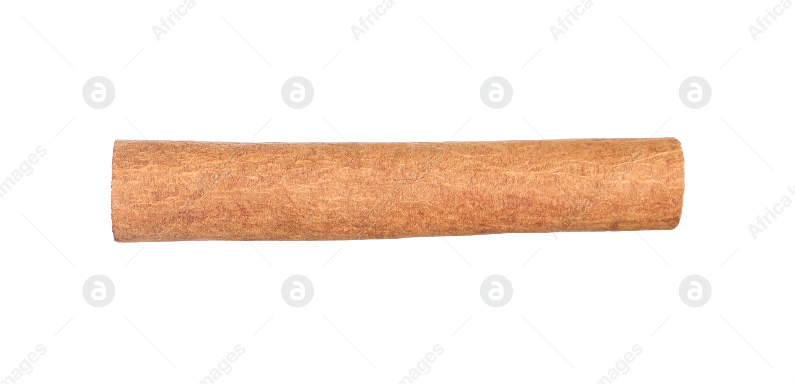 Photo of One aromatic cinnamon stick isolated on white