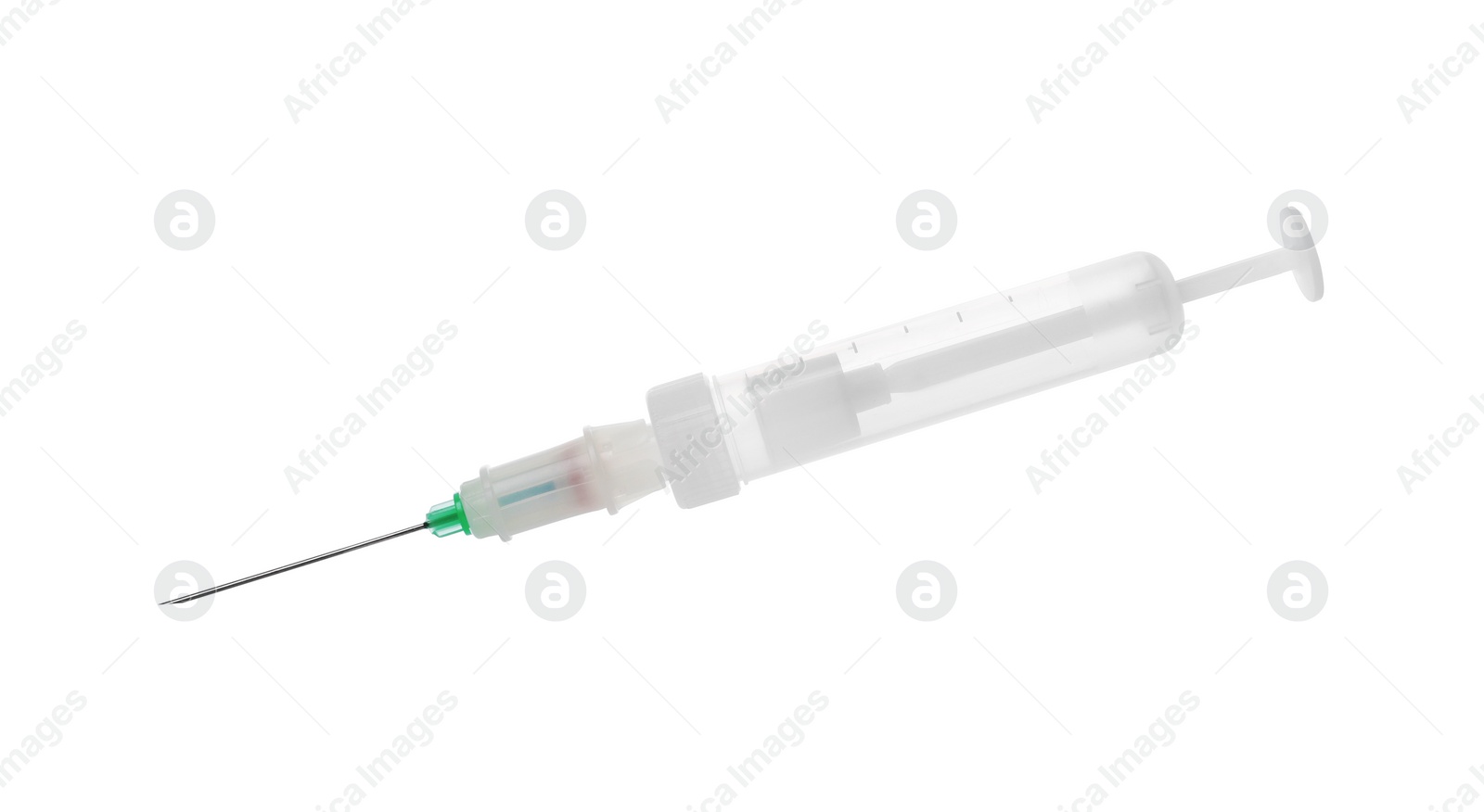 Photo of Disposable syringe with needle isolated on white